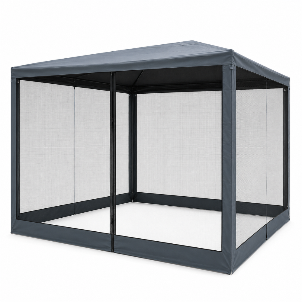 Gazebo poliéster caño 3x3 c/mosquitero
