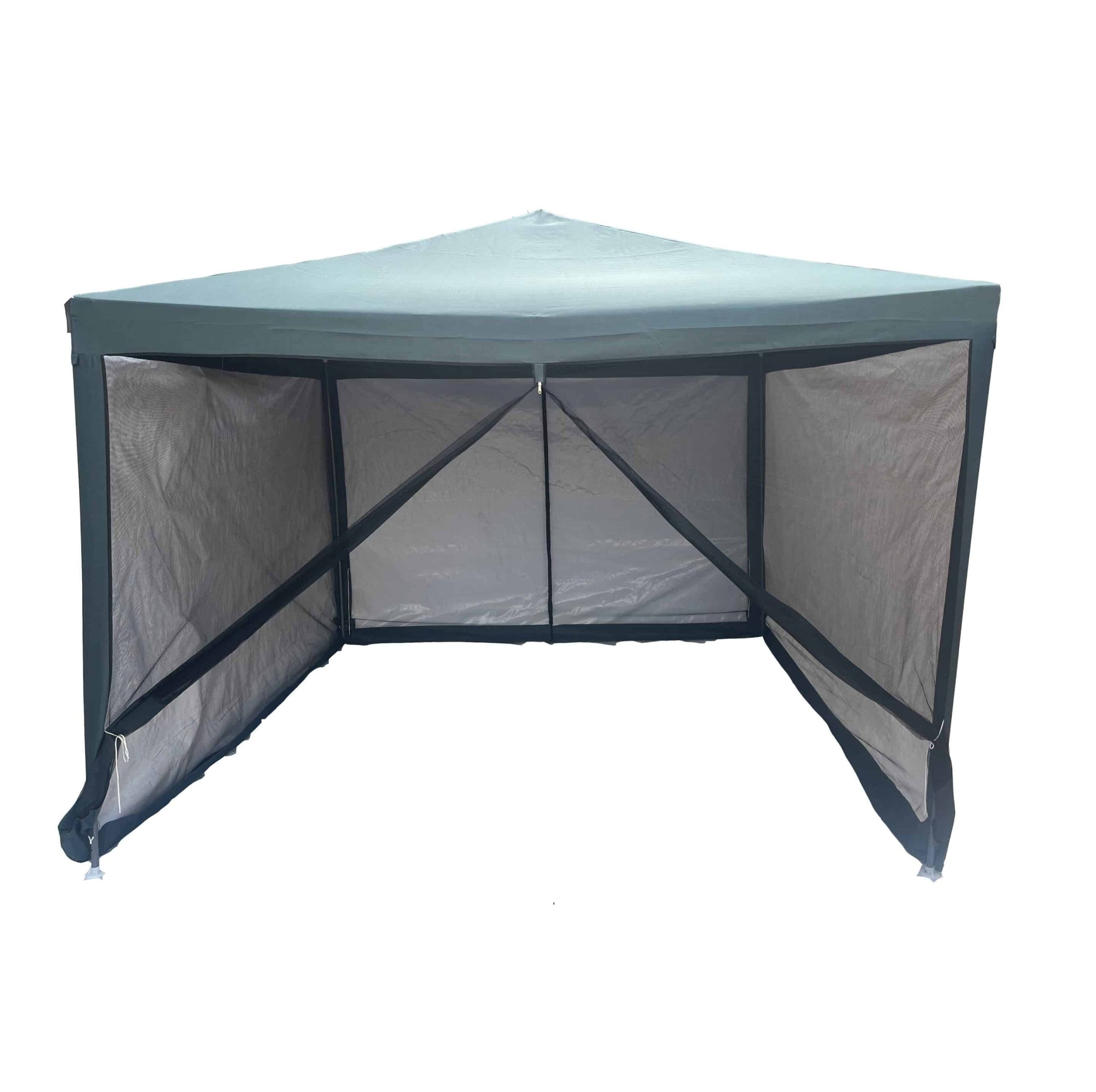 Gazebo poliéster caño 3x3 c/mosquitero